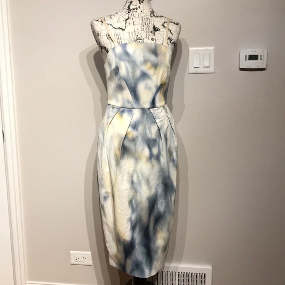 👹NWT Ted Baker Marble Ombre Shadow Multicolor Straps Coquette Coastal dress 2